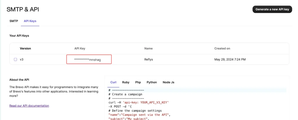 API for Brevo