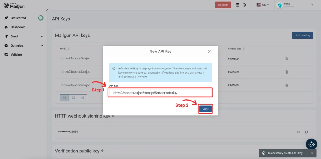API key Generation