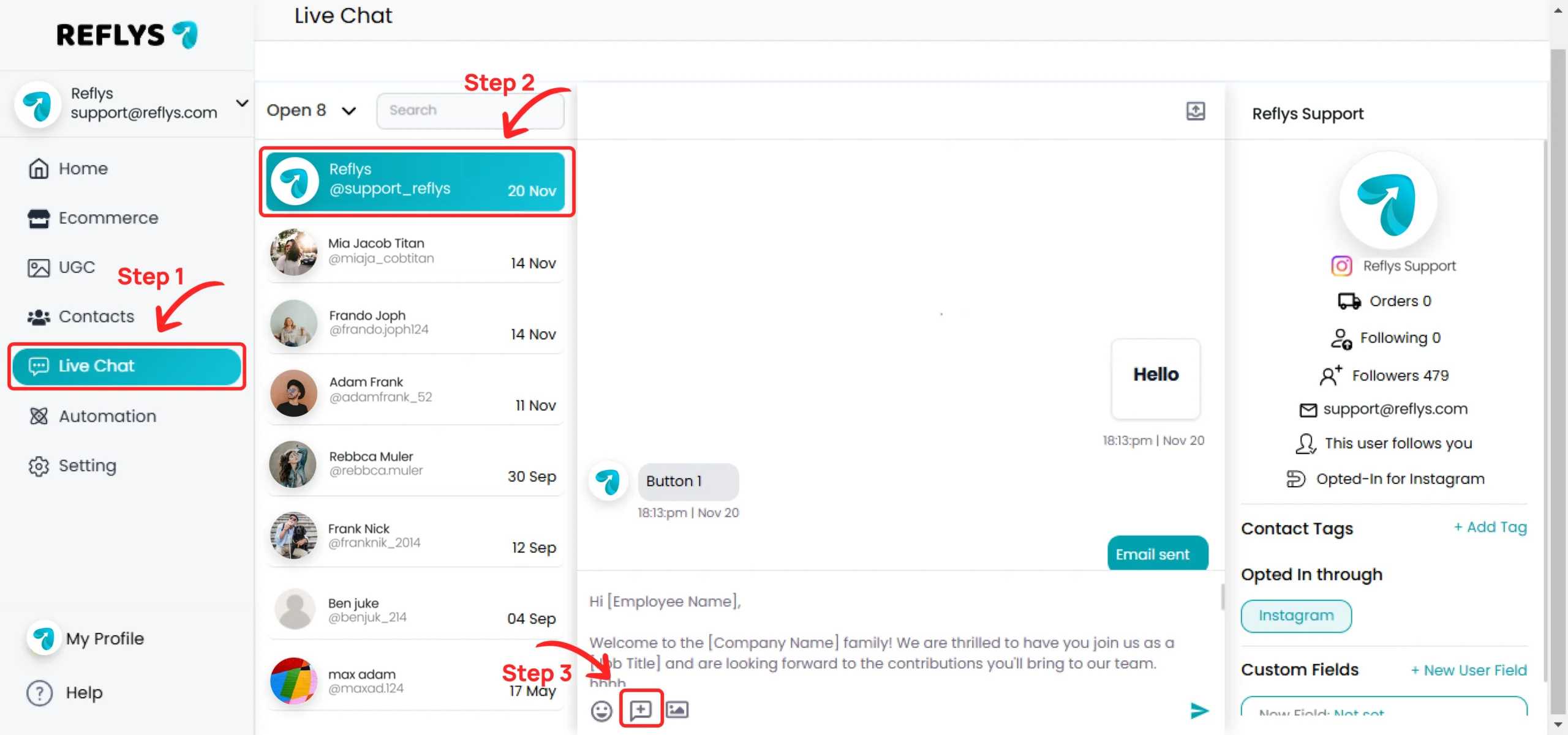 LiveChat Behavior
