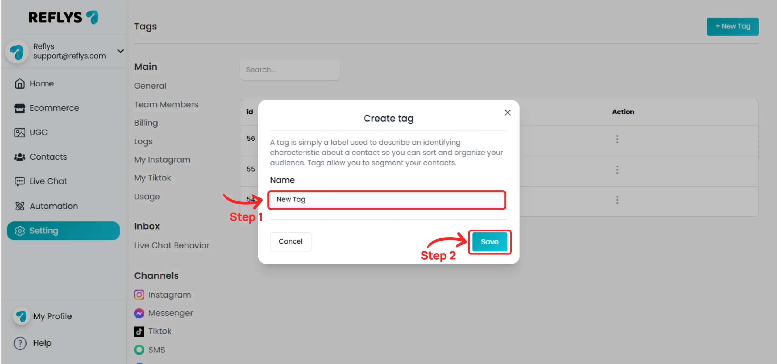 Tags Customization