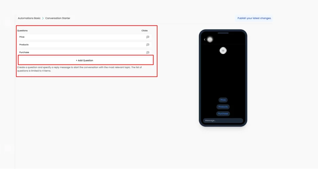 add questions image