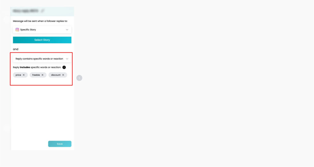 reply to specific keyword image