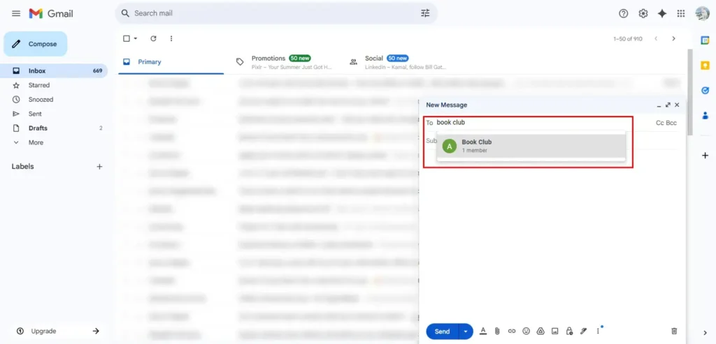 Compose Email to Group