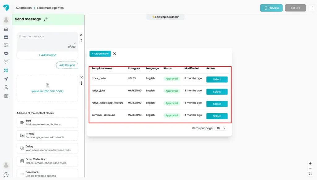 WhatsApp Template Automation