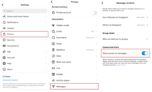 Instagram Messaging Permissions