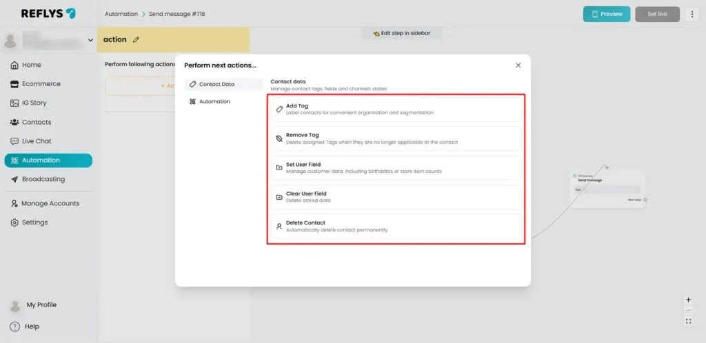 Action Block of Automation