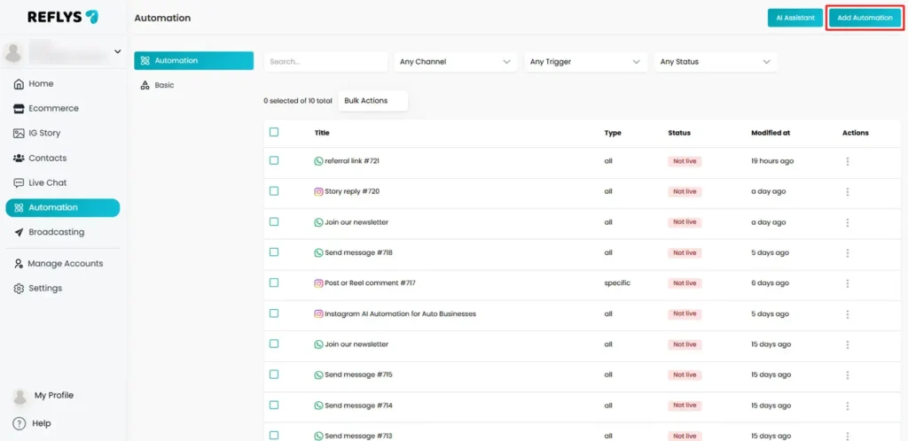 Build Automation in Reflys
