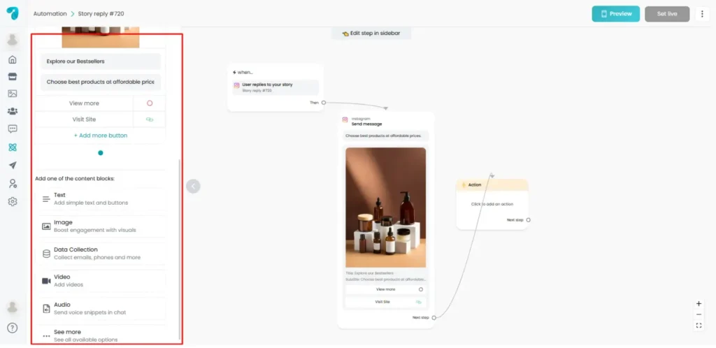 Connect the Automation Cards with Other Blocks