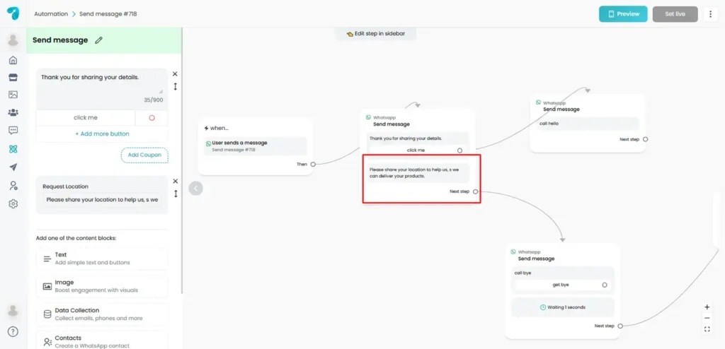 Customization of Location Block in Reflys