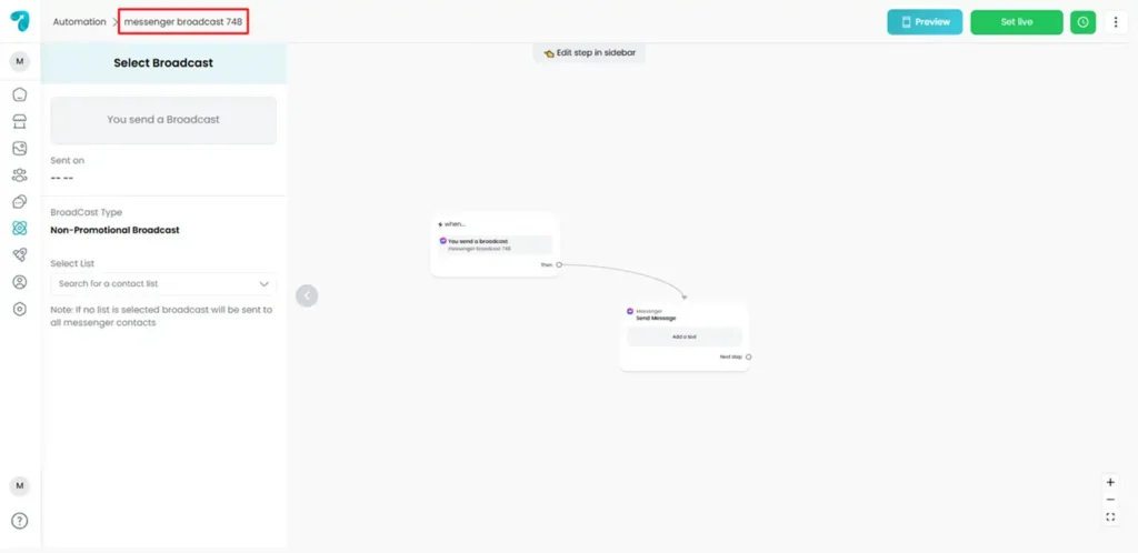 Name Your Broadcast Campaign