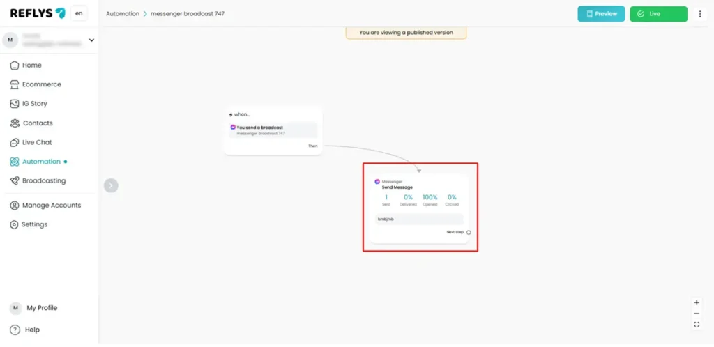 Performance Metrics of message