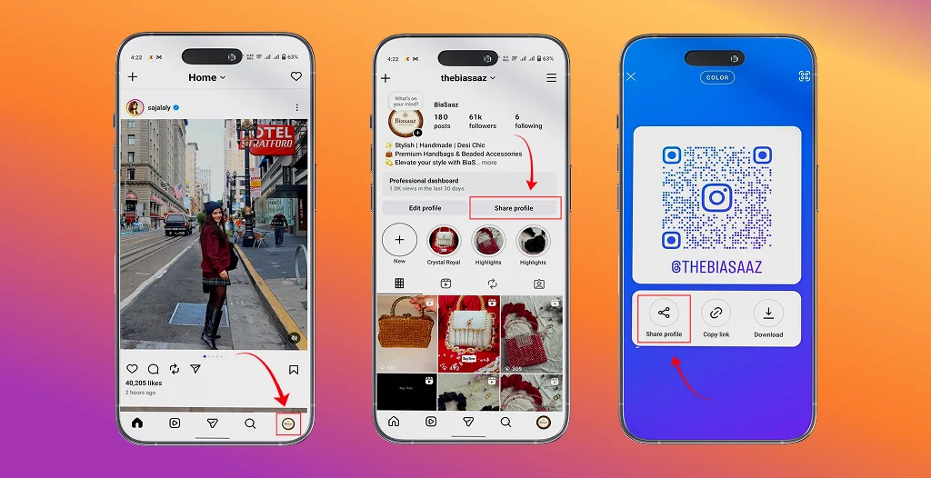 Share Instagram Profile