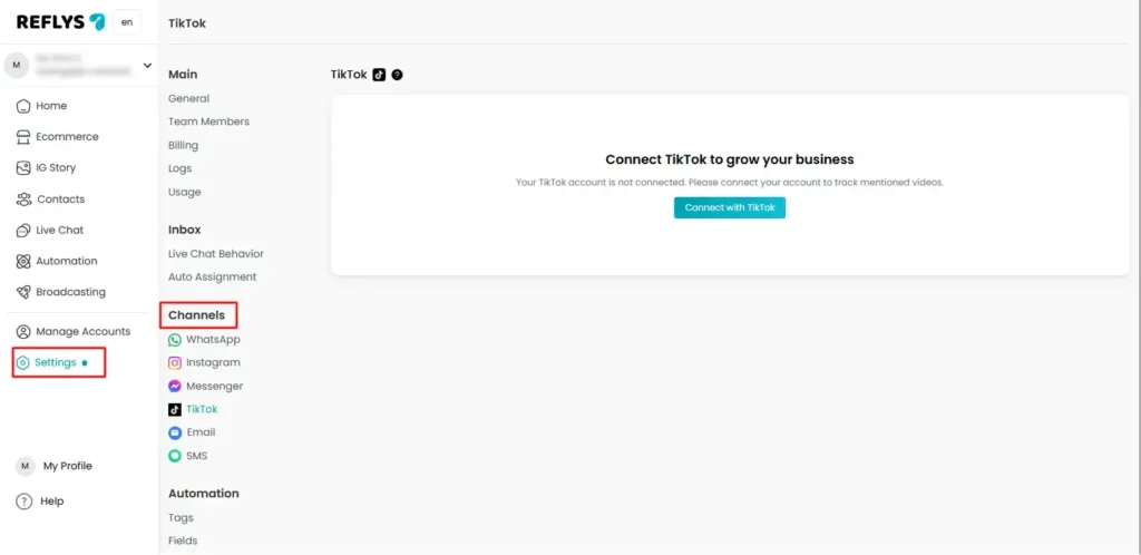 Social Channels in Reflys
