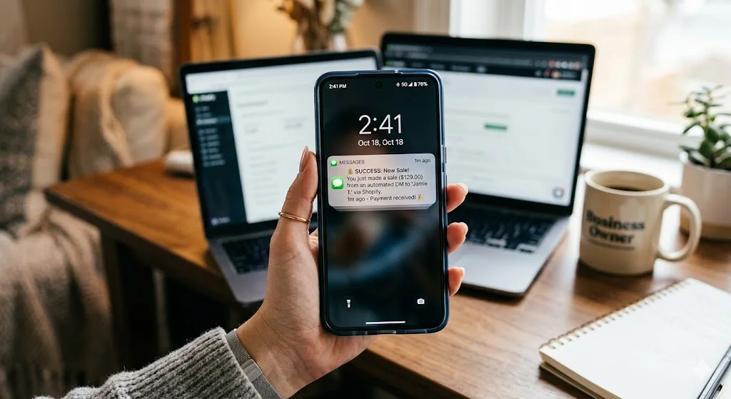 E-commerce conversion from instagram bot messages