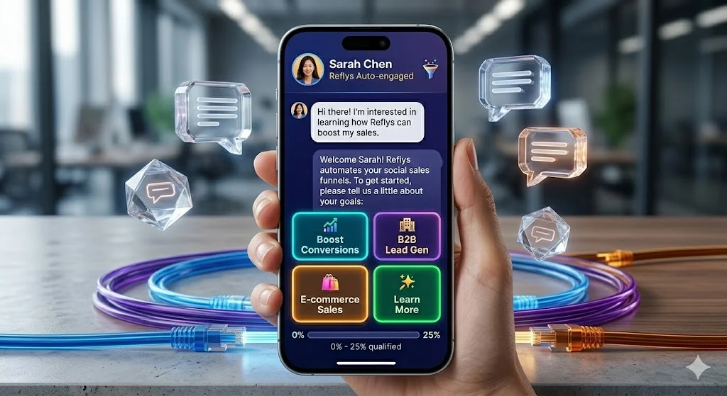 Mobile user interface demonstrating conversion focused chatbot questions examples