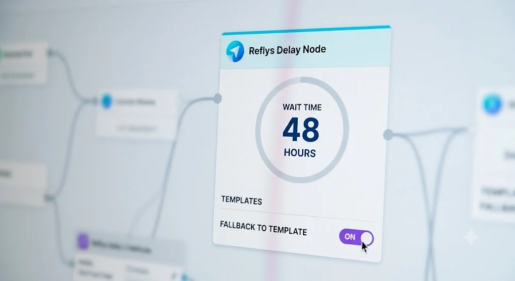 Setting up a whatsapp delayed send inside Reflys