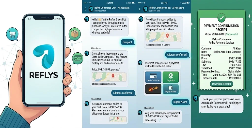 Successful conversational commerce checkout proving the ROI of a chatbot subscription cost